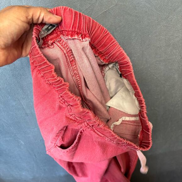 Blue Topic Denim Joggers Red Stretchy Waist Drawstring Womens Medium Streetwear - Picture 7 of 13